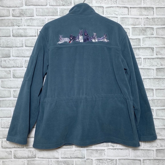 Danbury Mint Schnauzer Dogs Embroidered Fleece - Picture 2 of 16